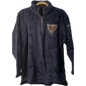 SUNCRUZ Navy 1/4 Zip POLARTEC Fleece Pullover Small NWT Celebrity Invitational